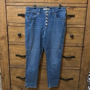 Women’s Levi’s 721 high rise button fly skinny ankle jeans